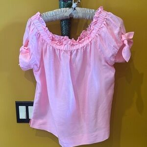 J. Crew Light Pink Ruffled Top